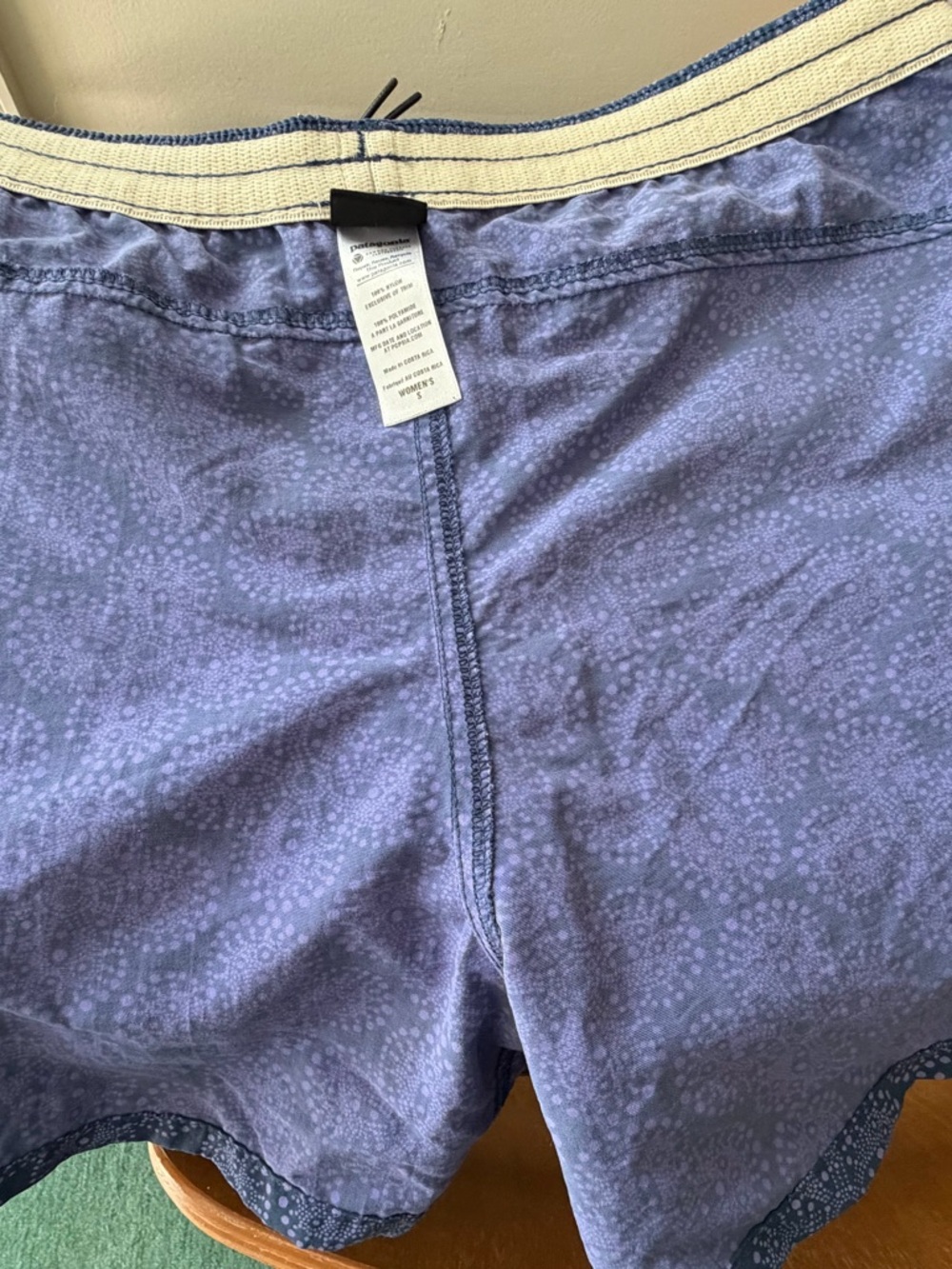 Patagonia Women's Navy Floral-Dot Elastic-Waist Athletic Shorts Premium quality - Picture 7 of 9
